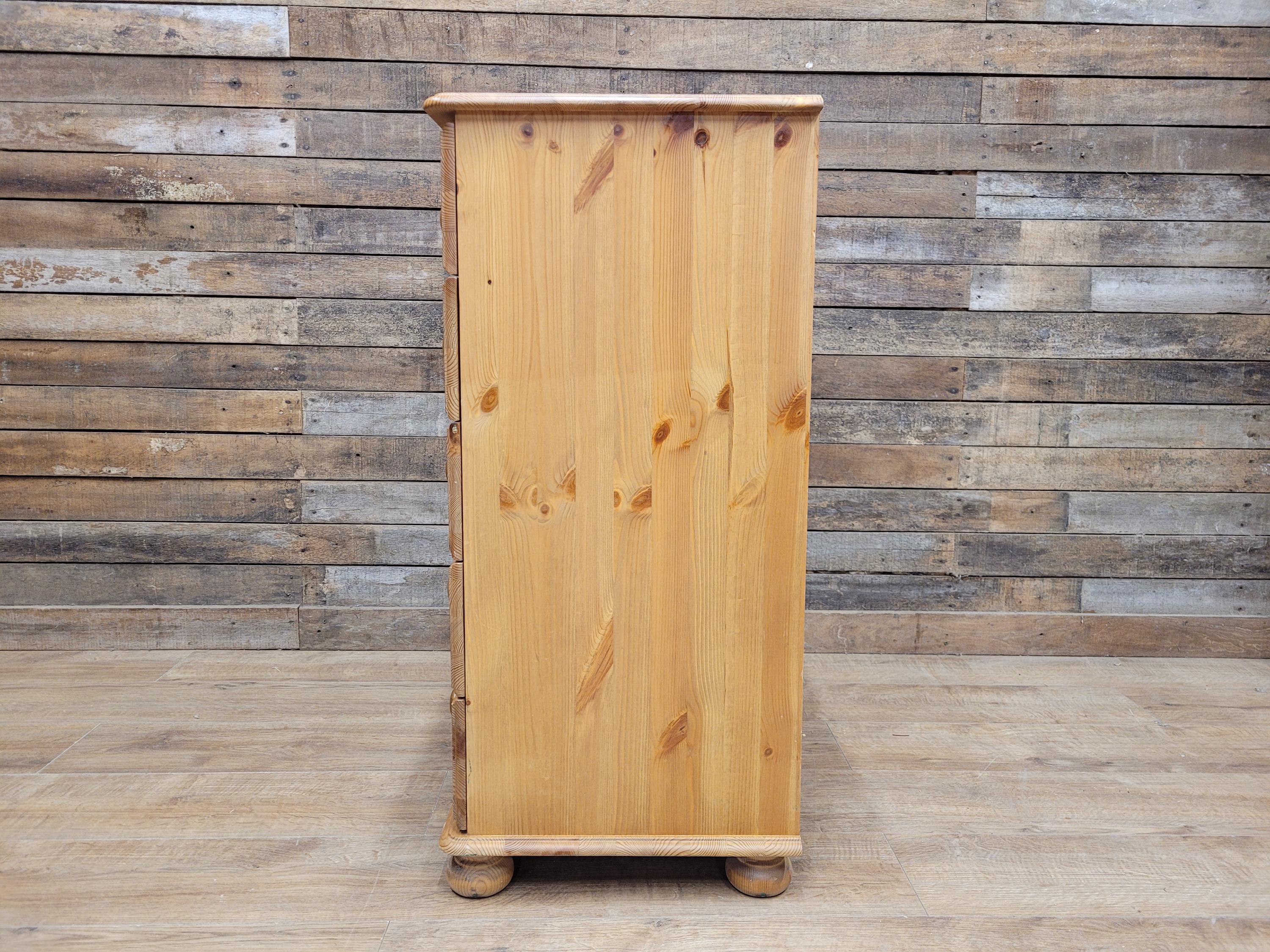 Barnsbury Pine Chest Of Drawers Scandinavian Timber Five Drawer