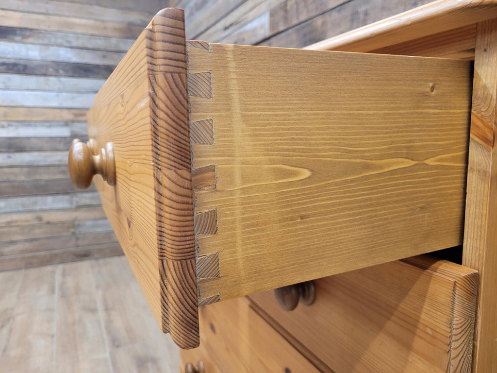 Barnsbury Pine Chest Of Drawers Scandinavian Timber Five Drawer
