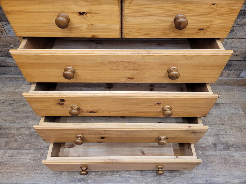 Barnsbury Pine Chest Of Drawers Scandinavian Timber Five Drawer