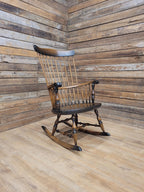 Sack Back Windsor Rocking Chair High Back Smokers Bow Armchair
