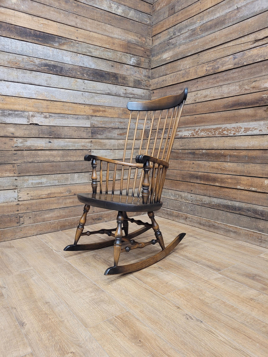 Sack Back Windsor Rocking Chair High Back Smokers Bow Armchair