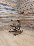 Sack Back Windsor Rocking Chair High Back Smokers Bow Armchair