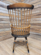 Sack Back Windsor Rocking Chair High Back Smokers Bow Armchair