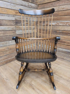Sack Back Windsor Rocking Chair High Back Smokers Bow Armchair