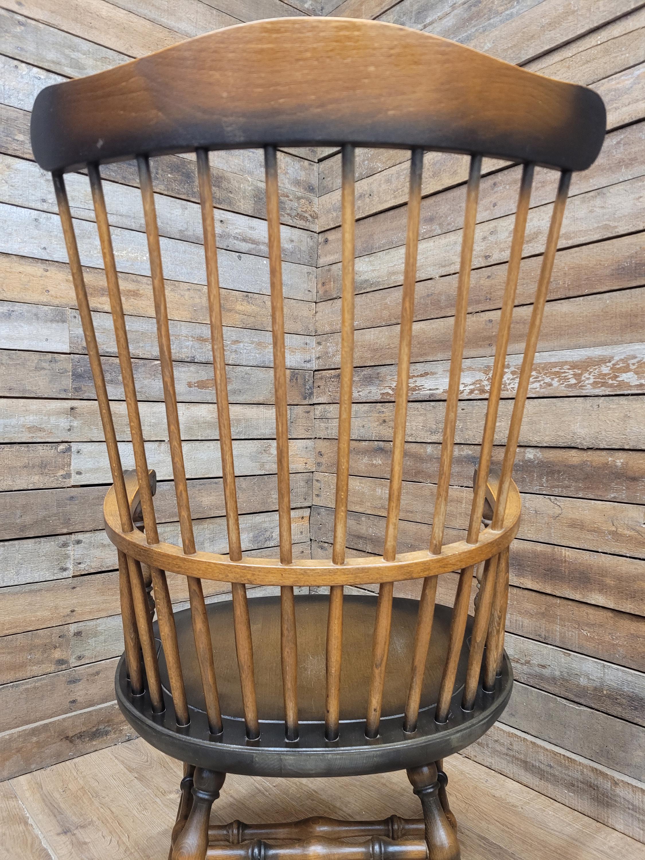 Sack Back Windsor Rocking Chair High Back Smokers Bow Armchair