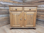 Pine Sideboard Cupboard Rustic Farmhouse Two Drawer Two Door Cabinet