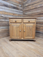 Pine Sideboard Cupboard Rustic Farmhouse Two Drawer Two Door Cabinet