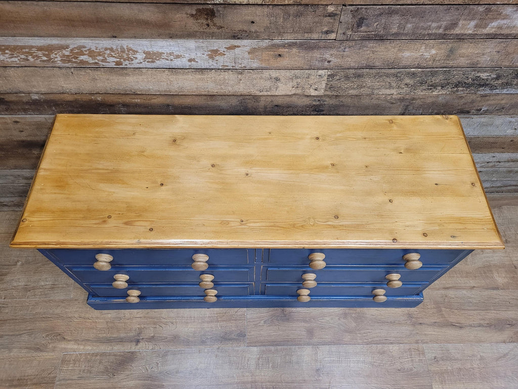 Pine Six Drawer Painted Dresser Sideboard Country Farmhouse Storage