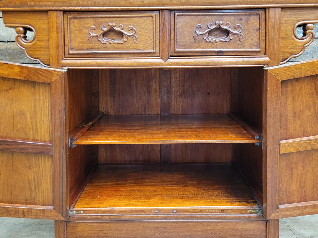 Hardwood Sideboard Cabinet Carved Two Drawer Two Door Cupboard