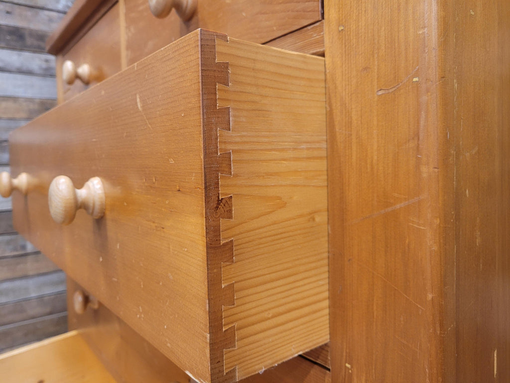 Scots Pine Chest Five Drawer Dovetailed Pine Bedroom Storage 2 Over 3