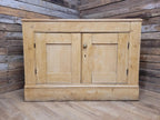 Victorian Pine Cupboard Rustic Country Two Door Side Cabinet
