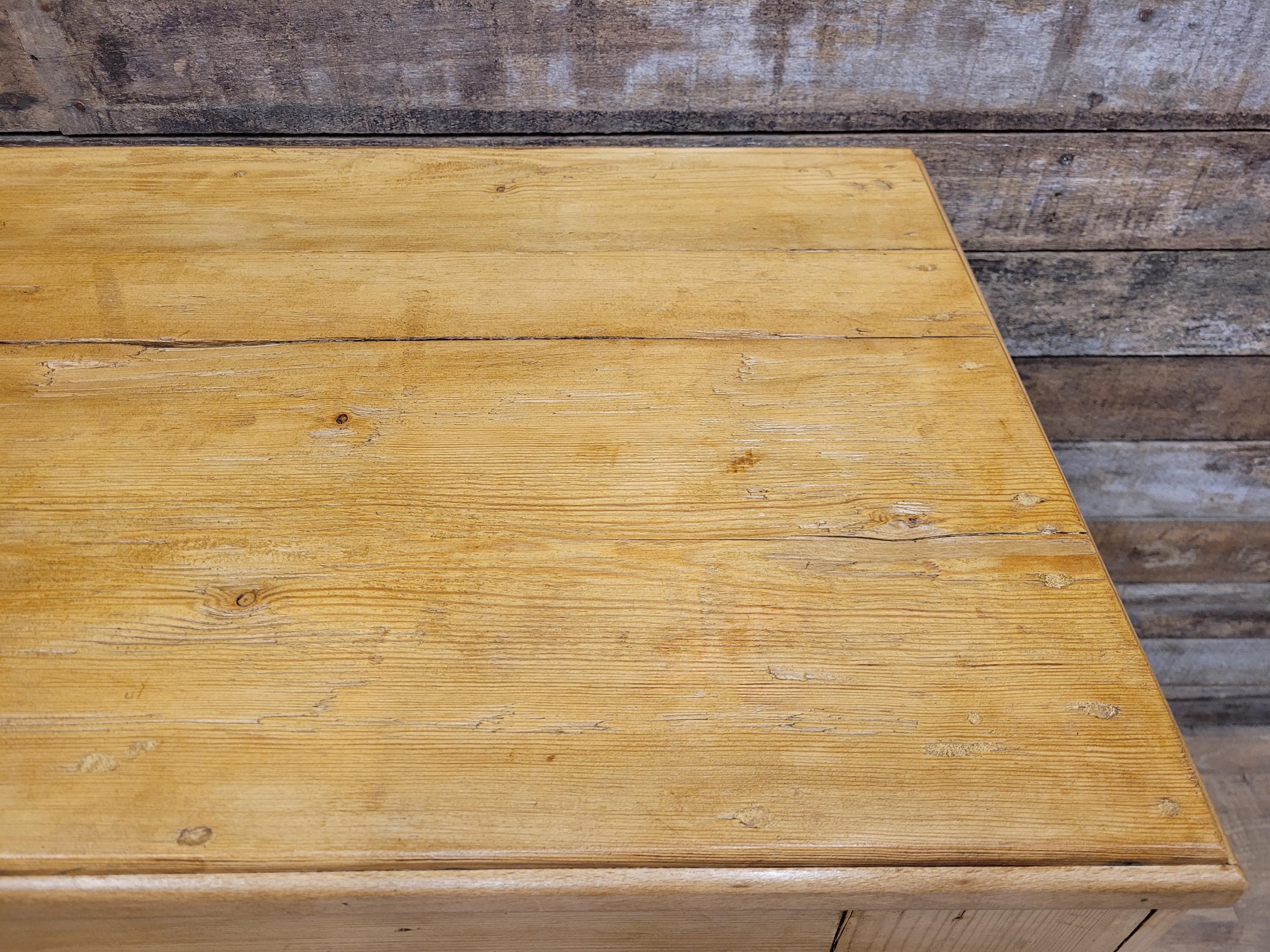 Victorian Pine Cupboard Rustic Country Two Door Side Cabinet