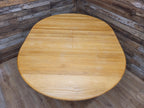 Oak Dining Table Extending Round Pedestal Painted Base
