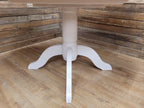 Oak Dining Table Extending Round Pedestal Painted Base
