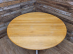 Oak Dining Table Extending Round Pedestal Painted Base