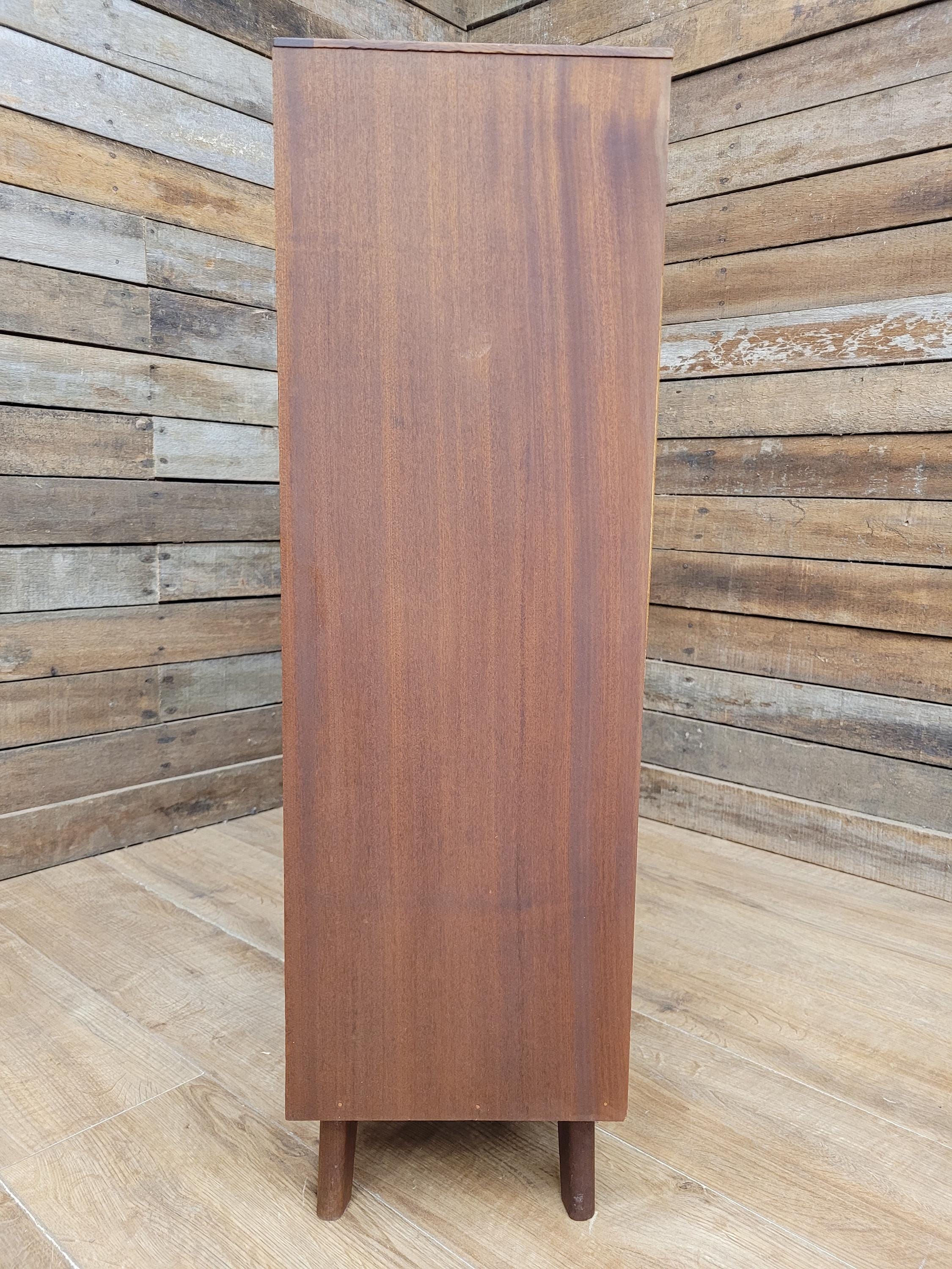 Mid Century Teak Bookcase Open Shelving Adjustable Shelves Cabinet