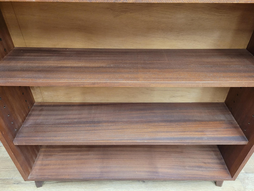 Mid Century Teak Bookcase Open Shelving Adjustable Shelves Cabinet