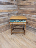 Walker Hall Oak Edwardian Canteen Cutlery Table Barley Twist Cabinet Edwardian