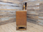 Vintage Sideboard Oak Jacobean Revival Carved Two Door Drinks Cabinet