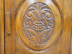 Vintage Sideboard Oak Jacobean Revival Carved Two Door Drinks Cabinet