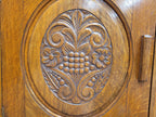 Vintage Sideboard Oak Jacobean Revival Carved Two Door Drinks Cabinet