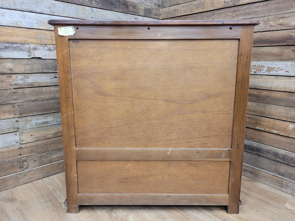 Bevan Funnell Display Cabinet Oak Reprodux Leaded Glass Vintage