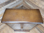 Oak Glazed Bookcase Leaded Glass Jacobean Revival Linen Fold Cabinet
