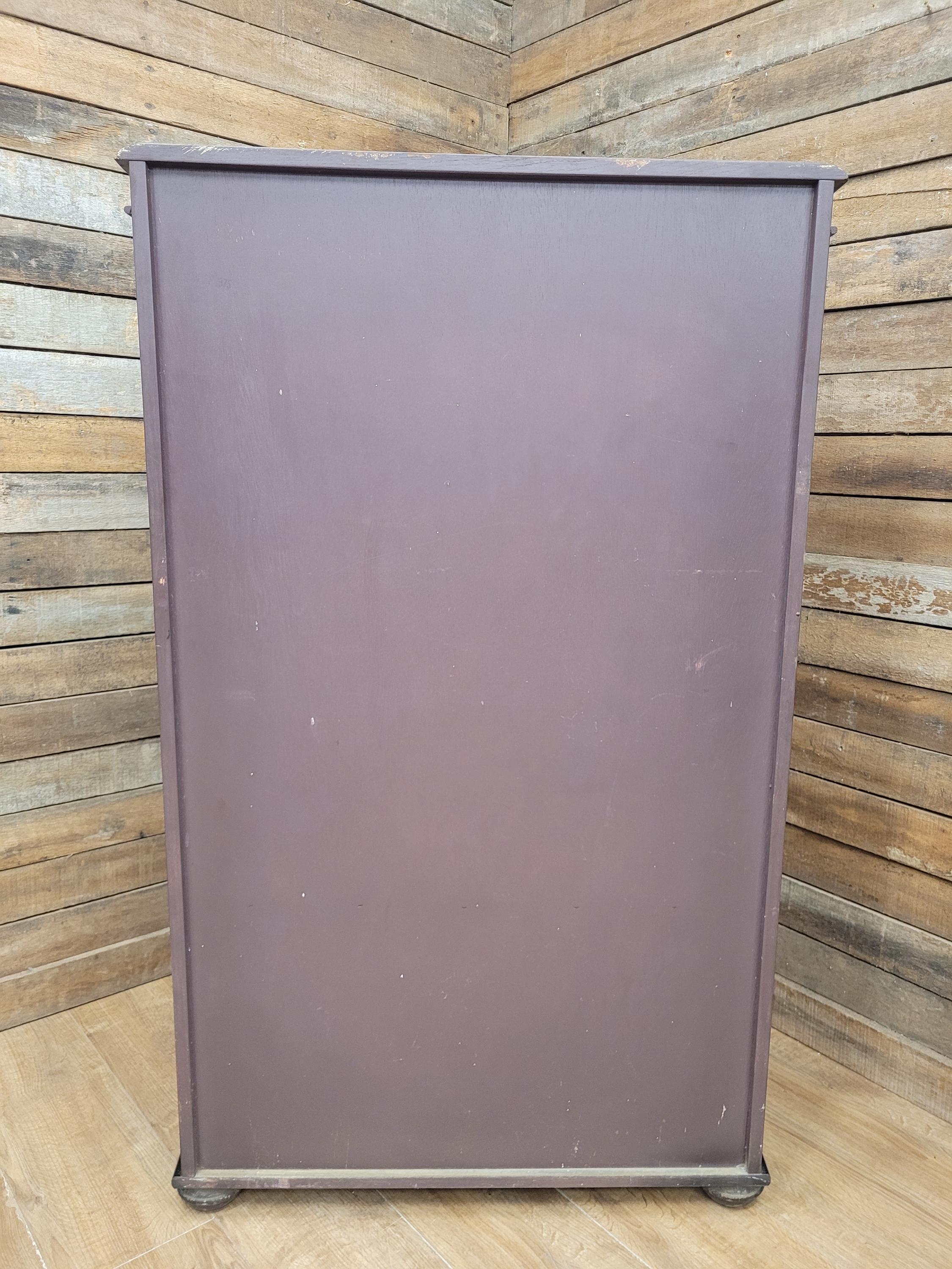 Oak Glazed Bookcase Leaded Glass Jacobean Revival Linen Fold Cabinet