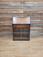 Vintage Jentique Glazed Bureau Desk Pigeon Hole Bookcase Mid Century Bureau