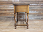 Walker Hall Oak Edwardian Canteen Cutlery Table Barley Twist Cabinet Edwardian
