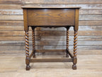 Walker Hall Oak Edwardian Canteen Cutlery Table Barley Twist Cabinet Edwardian