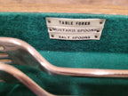 Walker Hall Oak Edwardian Canteen Cutlery Table Barley Twist Cabinet Edwardian