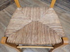 Pair Chairs Beech Country Ladder Back Rush Seat Rustic Country House Style