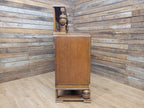 Vintage Sideboard Oak Jacobean Revival Carved Two Door Drinks Cabinet