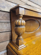 Vintage Sideboard Oak Jacobean Revival Carved Two Door Drinks Cabinet