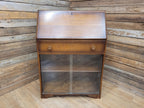 Vintage Jentique Glazed Bureau Desk Pigeon Hole Bookcase Mid Century Bureau