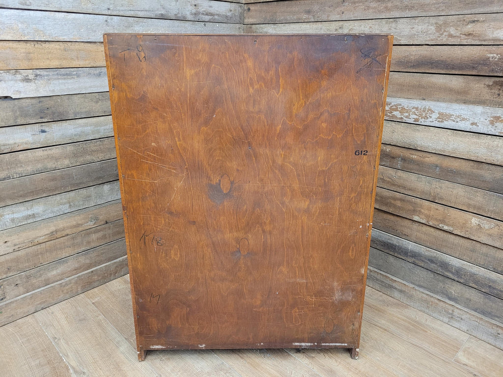 Vintage Jentique Glazed Bureau Desk Pigeon Hole Bookcase Mid Century Bureau