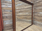 Mahogany Overmantel Mirror Edwardian Fluted Large Wall Hanging