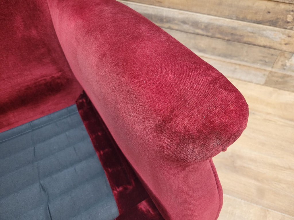 Parker Knoll Armchairs Velvet Wingback Pair PK711 Burgundy - Project