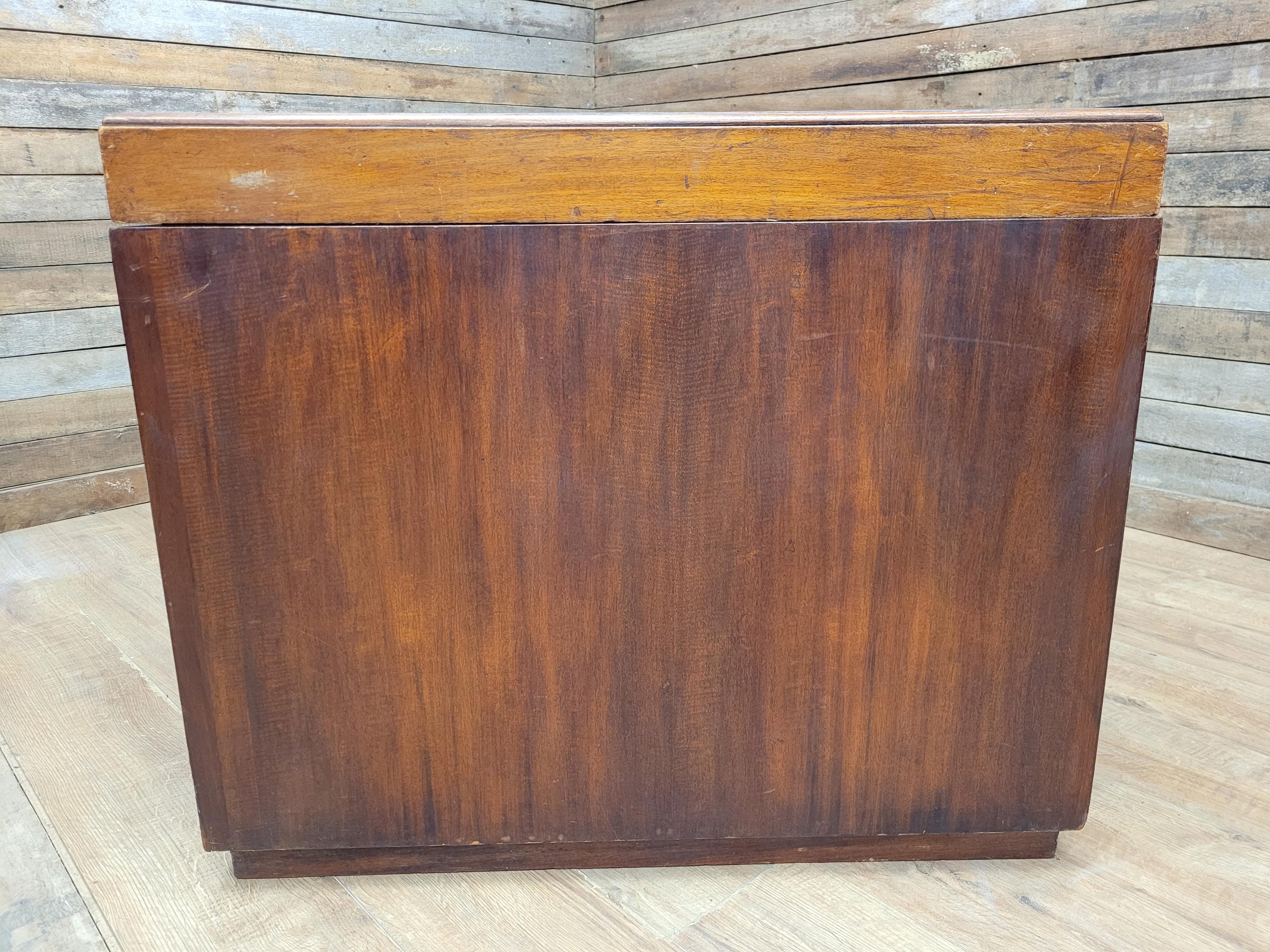 Partner Pedestal Desk Mahogany Edwardian Leather Top Twin Pedestal