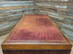 Partner Pedestal Desk Mahogany Edwardian Leather Top Twin Pedestal