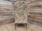 Parker Knoll Wingback Armchair Floral Upholstery Queen Anne Chair
