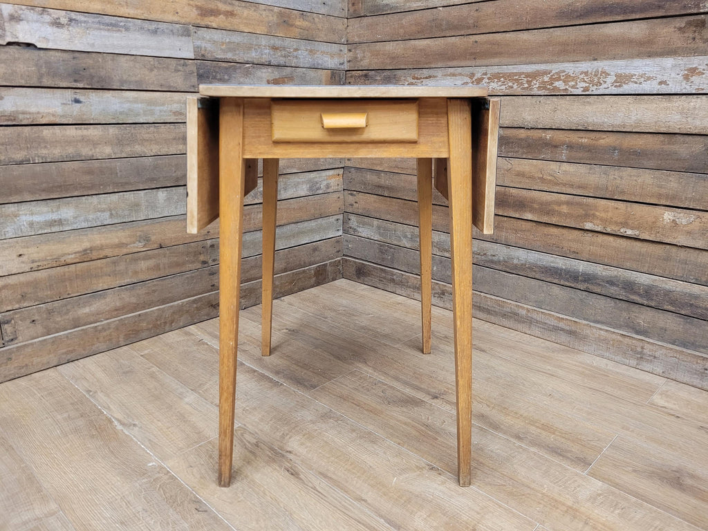 Formica Drop Leaf Table Drawer Mid Century Kitchen Table MCM