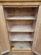 Pine Kitchen Pantry Cupboard Victorian Style Two Door Storage Cabinet