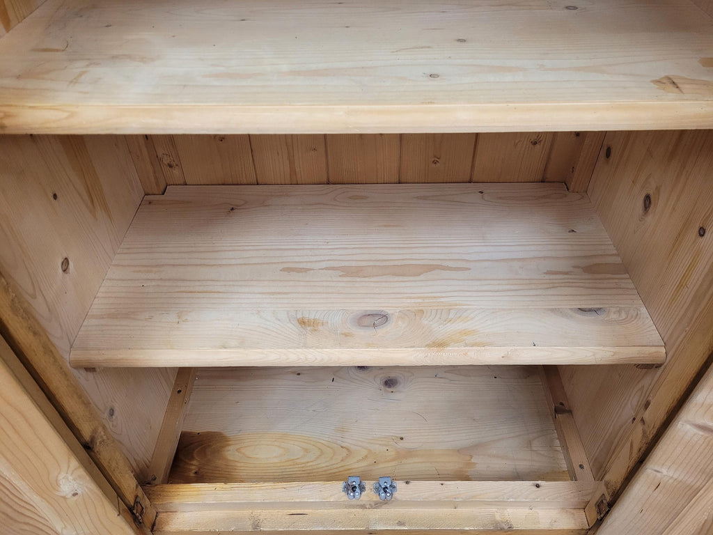 Pine Kitchen Pantry Cupboard Victorian Style Two Door Storage Cabinet