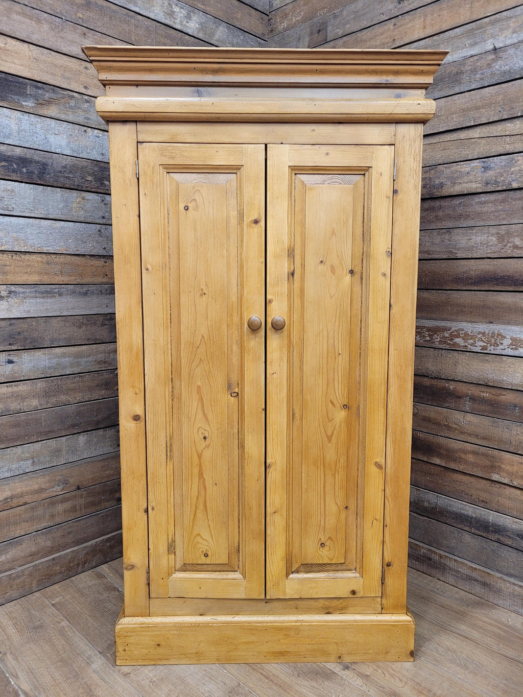 Pine Kitchen Pantry Cupboard Victorian Style Two Door Storage Cabinet