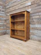 Pine Bookcase Adjustable Shelves Country Style Open Display Cabinet