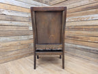 Oak Armchair Arts And Crafts Tapestry Upholstered Hall Chair