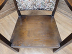 Oak Armchair Arts And Crafts Tapestry Upholstered Hall Chair