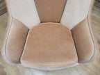 Richard Henry Tub Chair Velour Upholstered Fringe Armchair